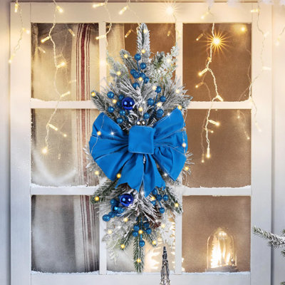 3Pcs Artificial Christmas Teardrop Swag