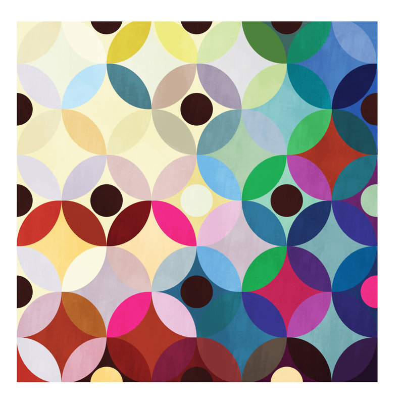 Mid Century Modern Art - Circular Motion - Wrapped Canvas Print, 45.72 cm H x 45.72 cm W x 1.91 cm D