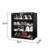 Modern 4-layer Black Shoe Storage Cabinet With Glass Door, Led And Control For Living Space 4 Layers, , Control, 20.1 In. Package Width Area