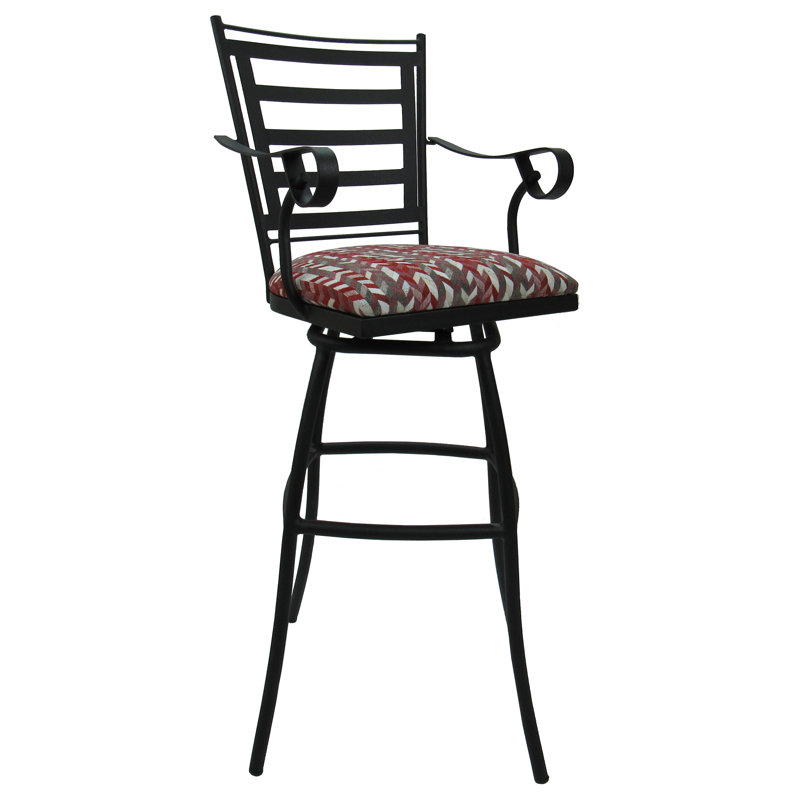 Tabouret pivotant Victorianna, Rose désert Simi, Tabouret de bar (siège d'une hauteur de 35 po)