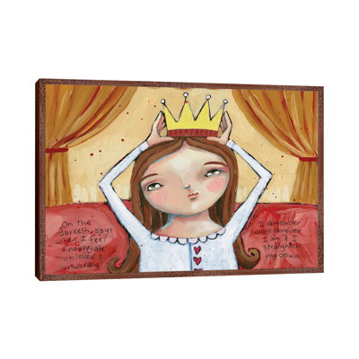 Straighten Your Crown Brunette by Teresa Kogut - Print on Canvas