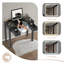 Meuble-lavabo noir avec miroir et tiroirs