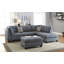 3 pièces Canapé modulaire gris et gris