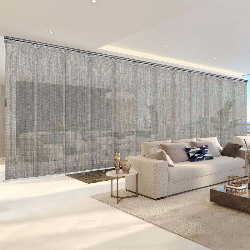 Rail extensible à double rail en nickel satiné Gabardine, L 94 po x L 260 po