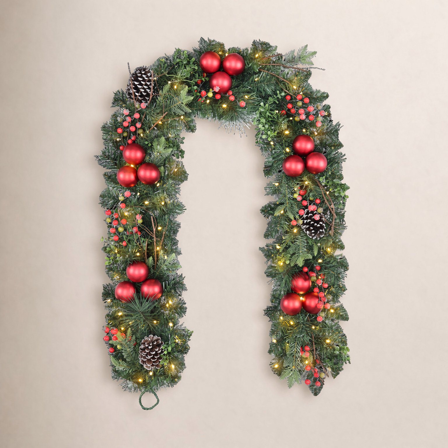 72" Pre-Lit Adorned Greenery Garland