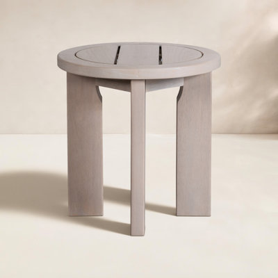 Dewey 15" Eucalyptus Patio Side Table
