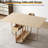 Folding Dining Table with Lockable Wheels & Storage (One Table)-887007974-993208918