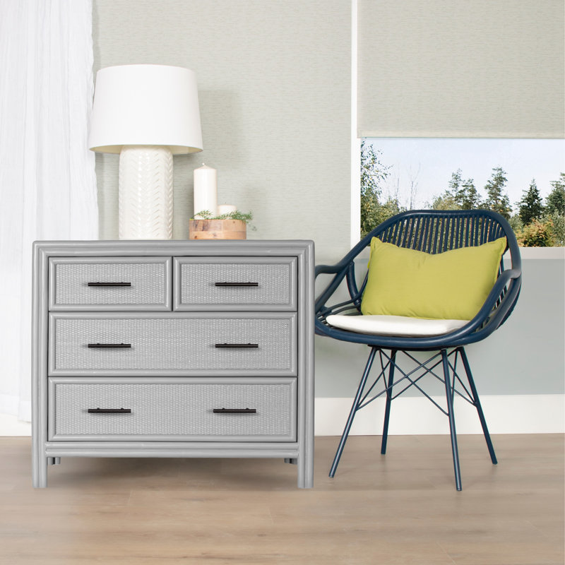 Aruba 4 - Drawer Nightstand, Light Gray