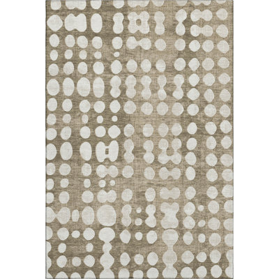 Premium Machine Washable Prisco Taupe Rug