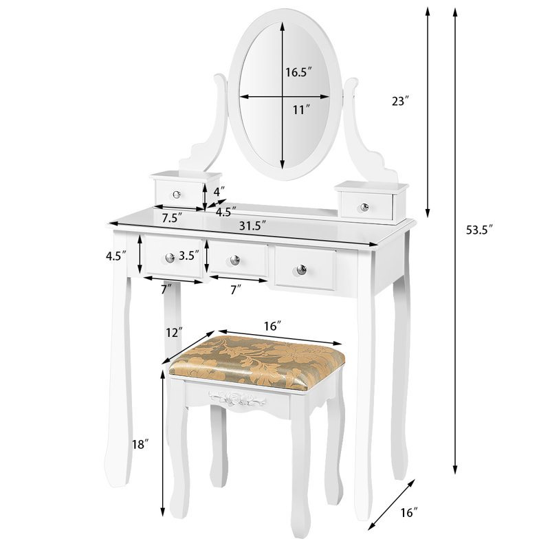 Clearfield Vanity, White