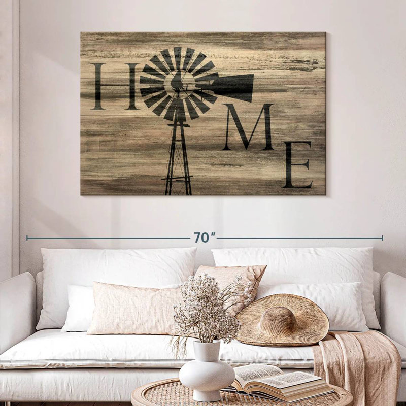 Windmill Home Wall Sign, 32" H x 48" W