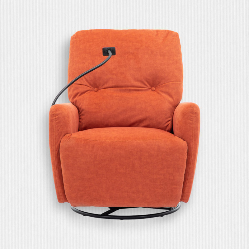 Fauteuil inclinable standard pivotant de 30,3 po de largeur, 100 % polyester orange