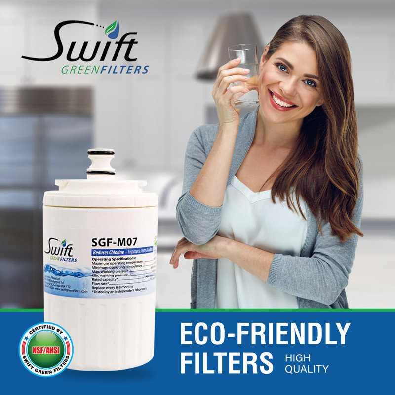 Filtre à eau de réfrigérateur compatible avec les filtres de remplacement pour UKF7003, UKF7001, EDR7D1, filtre 7 (paquet de 2).