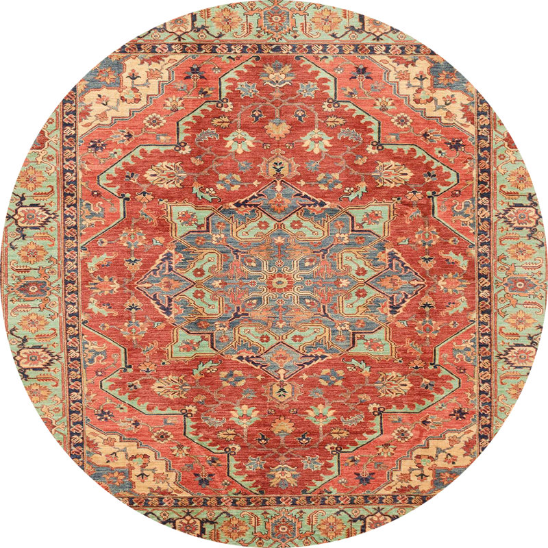 Abstract Indoor Rug, Round 7'