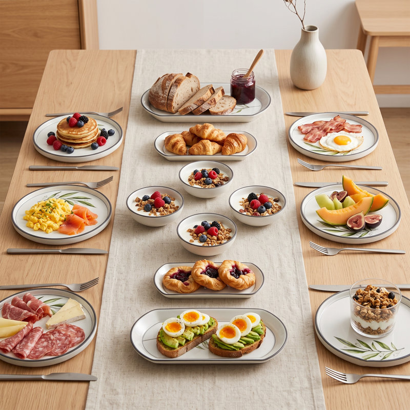 14- piece Ceramic Breakfast Tableware Set