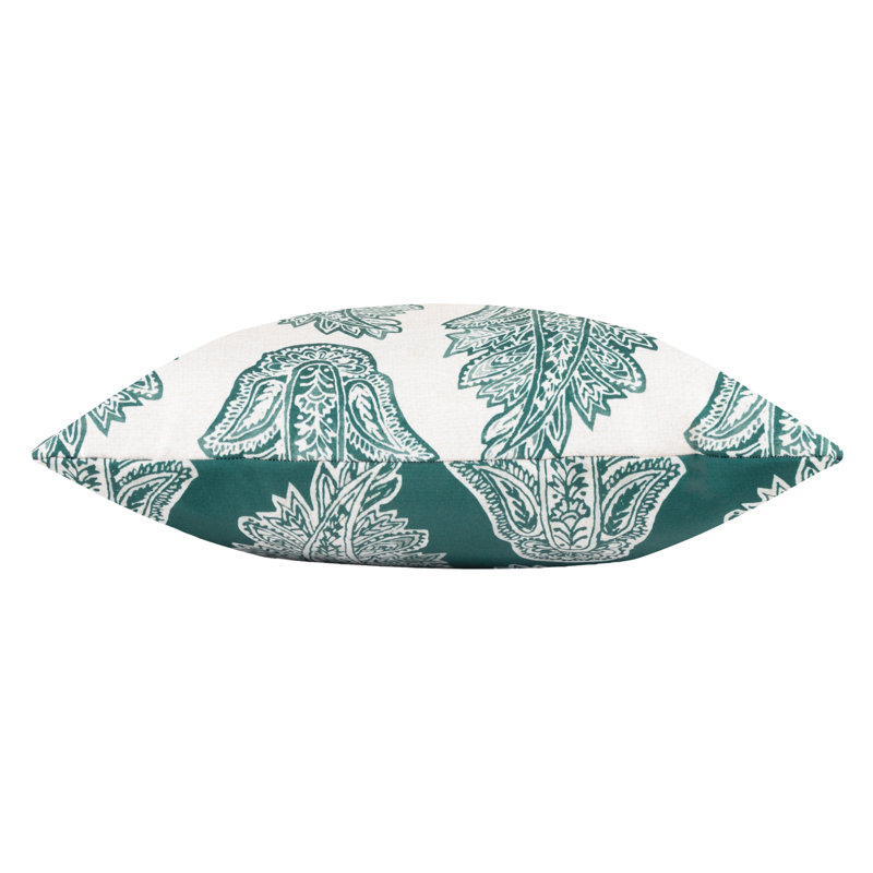 Kalindi Paisley Indoor / Outdoor Floral Square Cushion, Teal