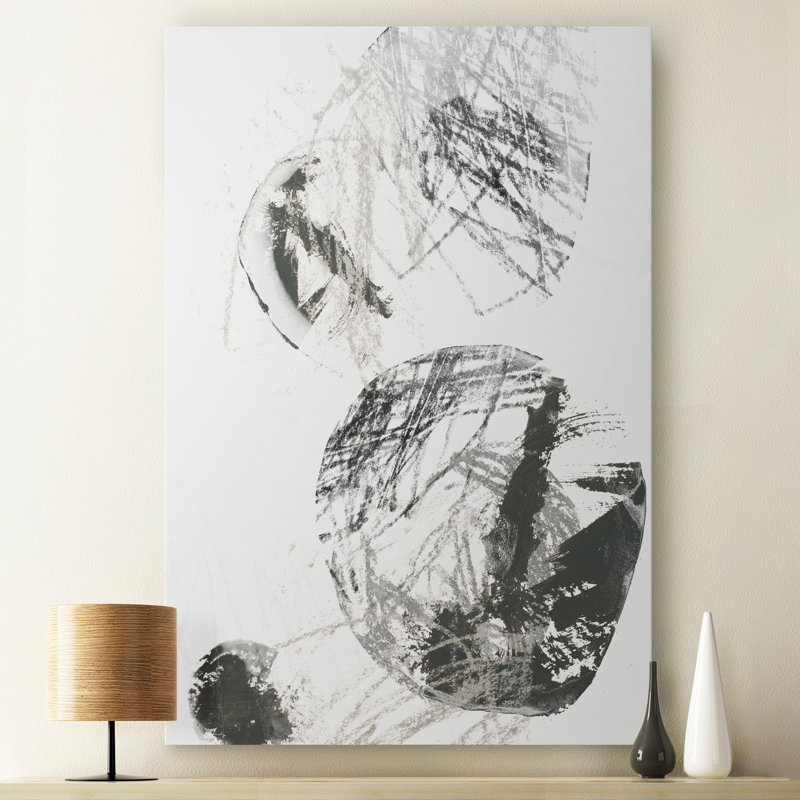 Scribble Stones IV - impression, H 12 po x l 8 po x P 1 po, Toile tendue