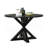 Cross-Buck Base Dining Table In Black-2115569284-2131415738