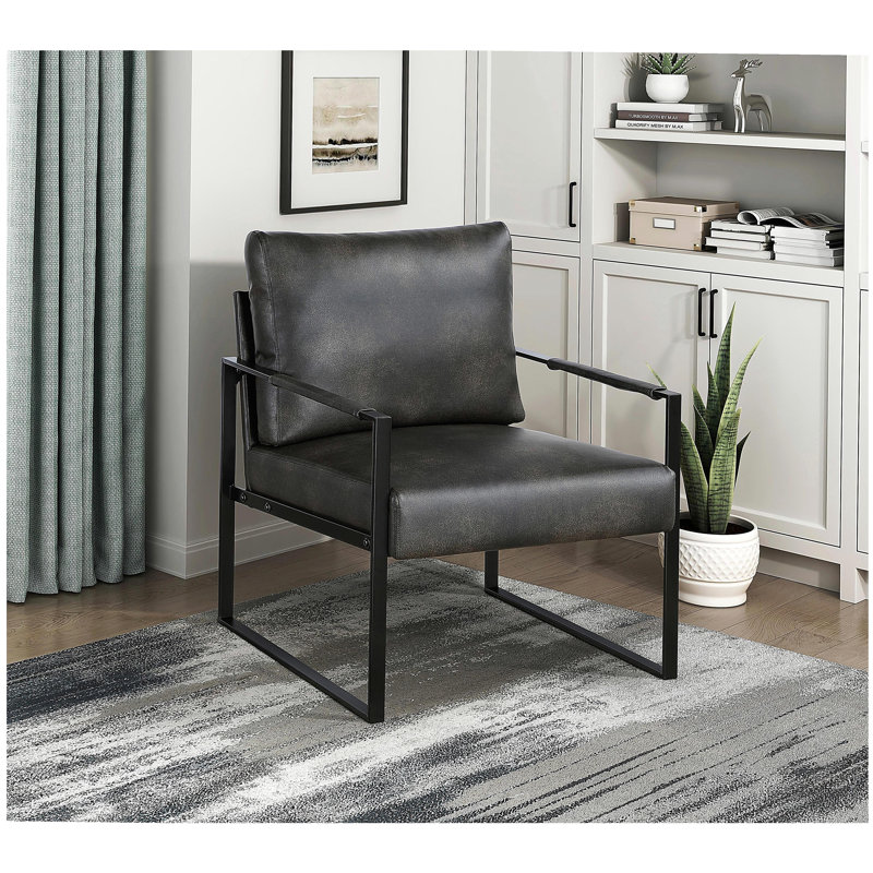 Siège rembourré Modern, Gris foncé