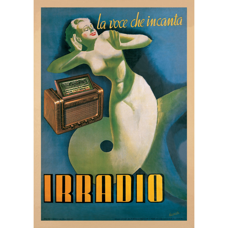 Irradio by Gino Boccasile - Wrapped Canvas Print, 46cm H x 30cm W