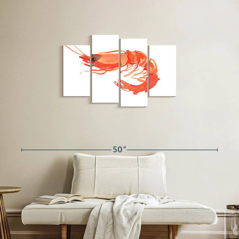 Brampt Orange Shrimp, 22" H x 36" W