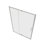 Porte de douche en verre pivotante avancée de 50 à 54 po x H 71 po Advanced, porte de douche coulissante à cadre pivotant avec verre trempé transparent de 1/4 po (6 mm), portes de douche, installation réversible