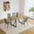 55" Dining Table Modern Rustic Industrial Rectangular MDF Wood Colour For 4-6 Person, With 1.5" Thick Engineered Wood Tabletop And Black Metal Legs, For Writing Deskkitchen Terrace Dining Living Room-1645626871