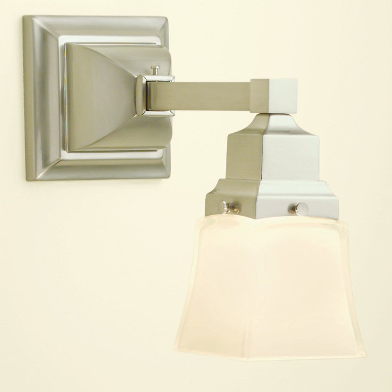 Applique murale 1 lumière pour salle de bain MLLW, Nickel brossé