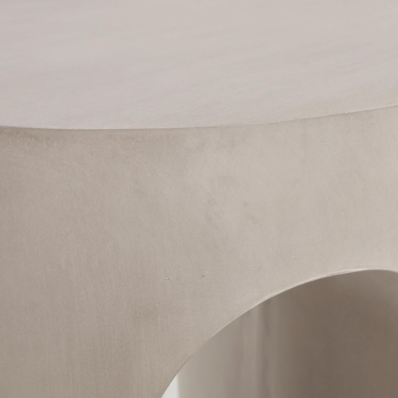 Outdoor MGO Round With U-Shape Side Table