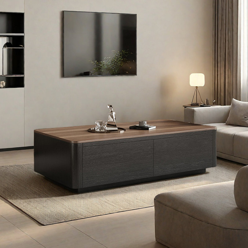 Table de salon rectangulaire avec rangement