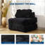 Canapé-lit convertible pliant avec matelas pliable, coussin, support pour le dos et poche latérale pour le salon et la chambre à coucher-1013217361
