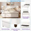 Lit rembourré avec bords roulés épais, pieds ovales à double couche rétro et tête de lit robuste-1063461670-1063461673