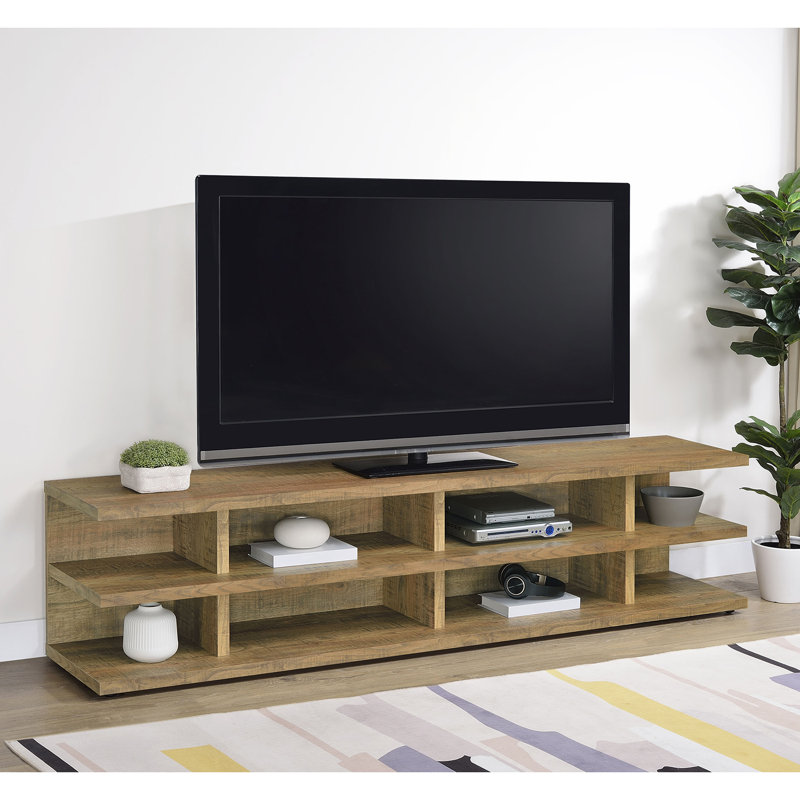 Meuble télé en bois à 2 niveaux, Manguier