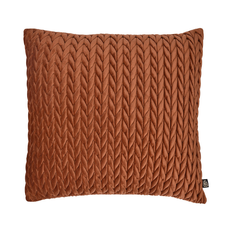 Amory Chevron Square Scatter Cushion Cushion With Filling, Bronze