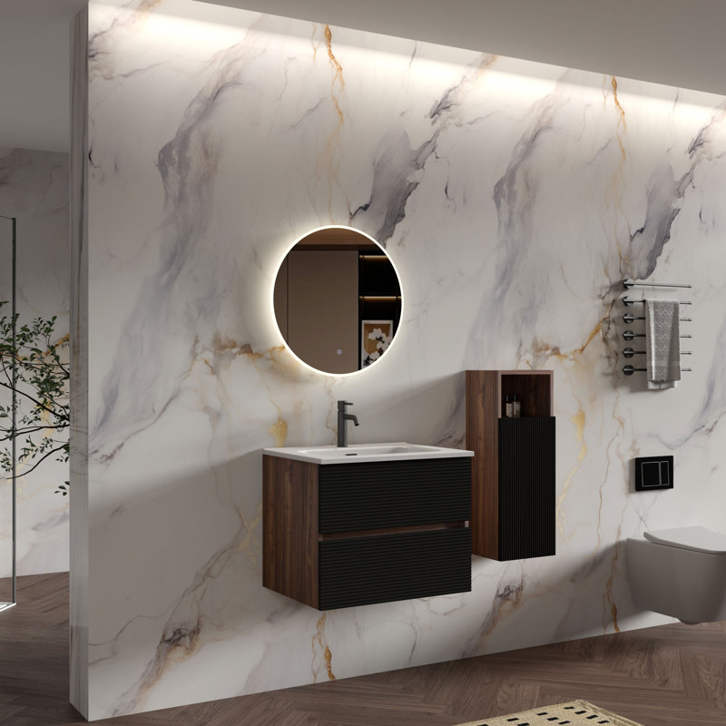 Wall Mounted Modern Bathroom Storage Cabinet, for Bathroom, Kitchen, Apartment & Hotel, 31.5" H x 11.8" W x 11.8" D