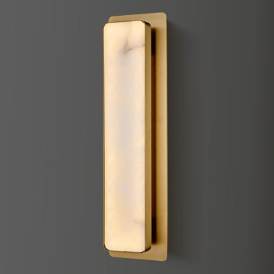 Mikinzie LED Wall Sconces Wallchiere Flush Mounted Sconces with Alabaster Shade