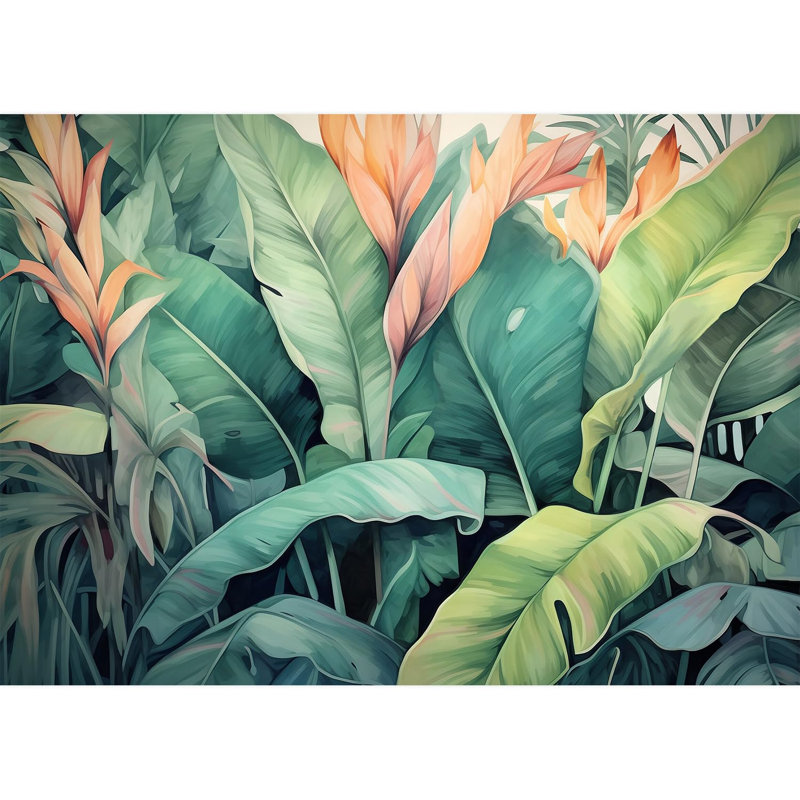 Bordure florale pelez et collez, L 120 po x l 168 po