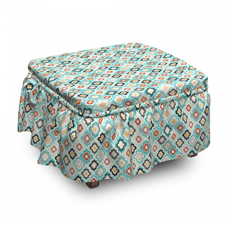 Housse pour repose-pieds à coussins carrés, Pattern 2