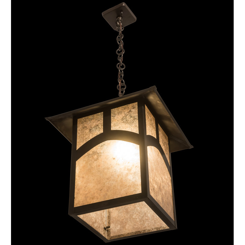 Luminaire suspendu rectangulaire 1 lumières lanterne Wygant