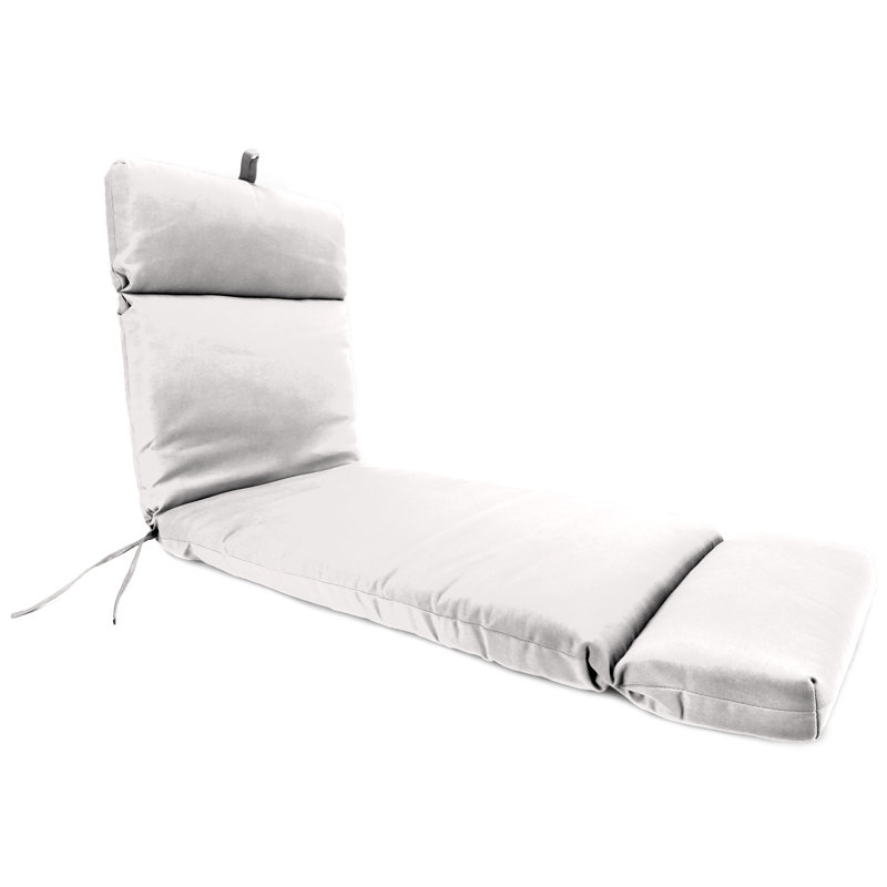 Sunbrella 72" x 22" Outdoor Chaise Lounge Cushion with Ties and Loop, Canvas Linen