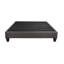 Base de lit contemporaine tapissier gris foncé, sommier plateforme 14 po, format double, fabriqué en bois, sans sommier, bois recouvert