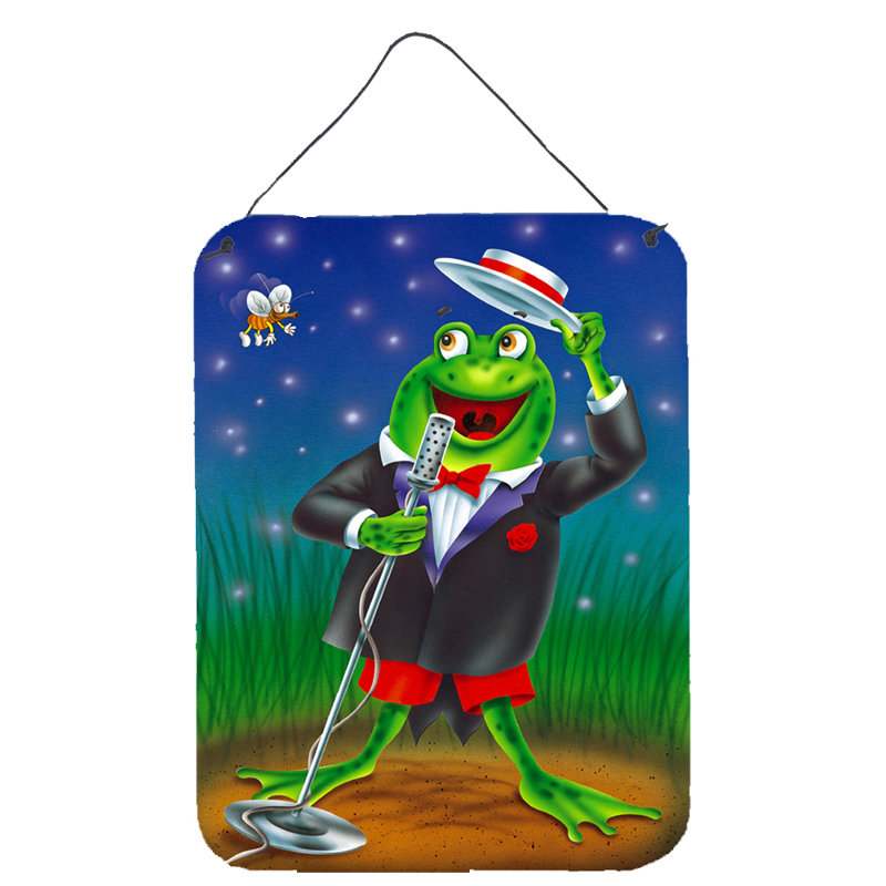 Décoration murale à suspendre à comédie de grenouille