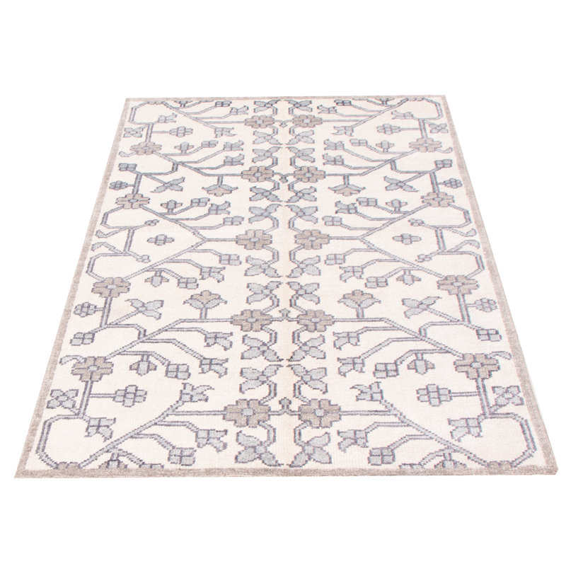 Tapis unique en viscose noué à la main nouvel âge 4 pi 11 po x 8 pi 0 po Mindi
