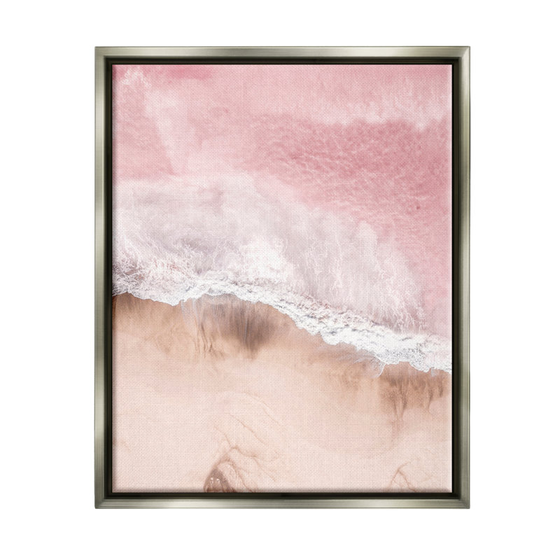 Conception d'art sur toile Stupell Industries, bord de mer rose par Sissi et Seb, H 21 po x l 17 po x P 1,7 po