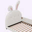 Lit simple tapissier en forme de lapin Princess, lit plateforme simple avec tête et pied de lit-1915944326
