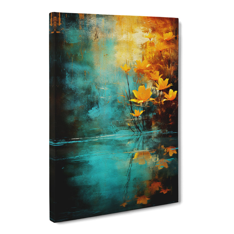 Pond Abstract No.2 - Wrapped Canvas, 50cm H x 35cm W x 3cm D