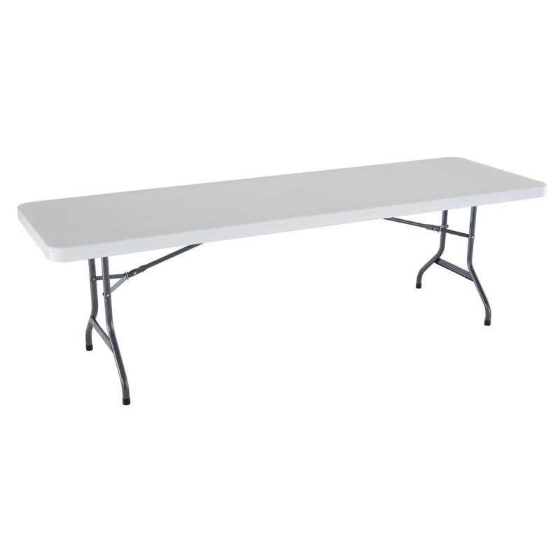 Lifetime Rectangle Commercial 8' Folding Table, White Granite Grey - Single
