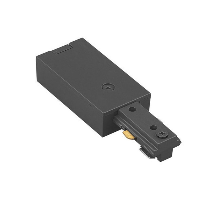 Straight Line I Live End Connector, Black, Lightolier Series