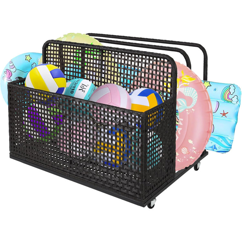 Highland Dunes Polyethylene Plastic Storage Tub & Tote, Black