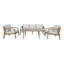 60cm Wide U-Shaped Patio Sofa with Cushions